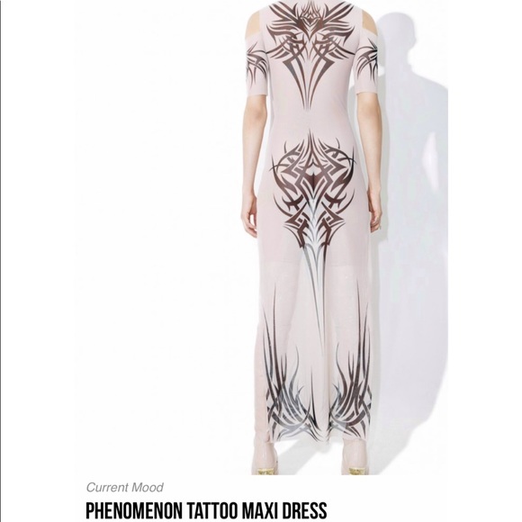 Dolls kill ,Current Mood ,PhenomenonTattoo stretching mesh dress / tunic - Picture 5 of 9